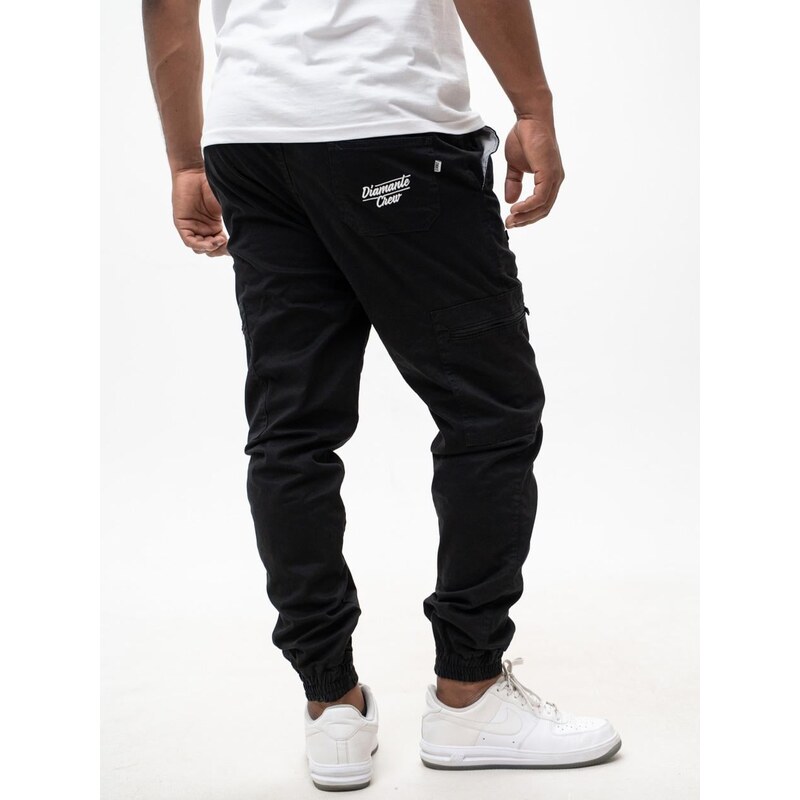 Diamante Wear Pánské černé kalhoty Diamante Crew Cargo V3 z