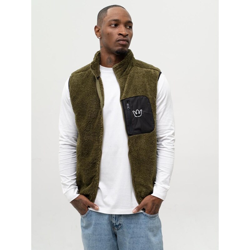 Sherpa Pánské olivové tričko bez rukávů Jigga Wear Vest