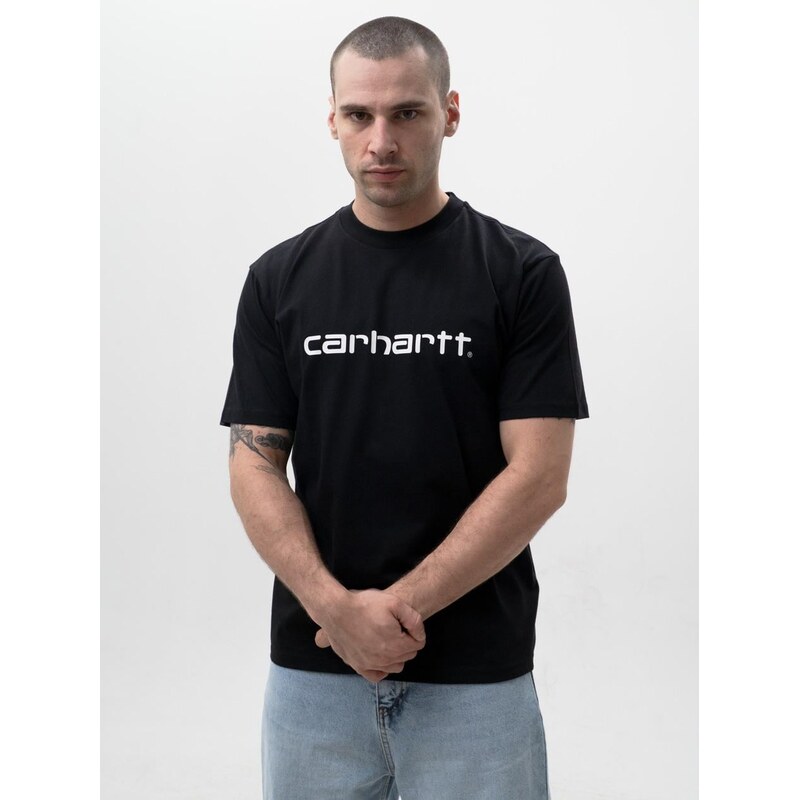Pánské tričko s krátkým rukávem černé Carhartt WIP Script