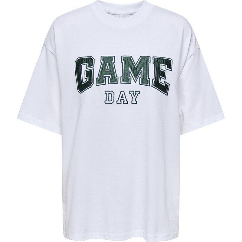 Dámské bílé tričko Only OnlRikka Game S/S Top Box Shirt