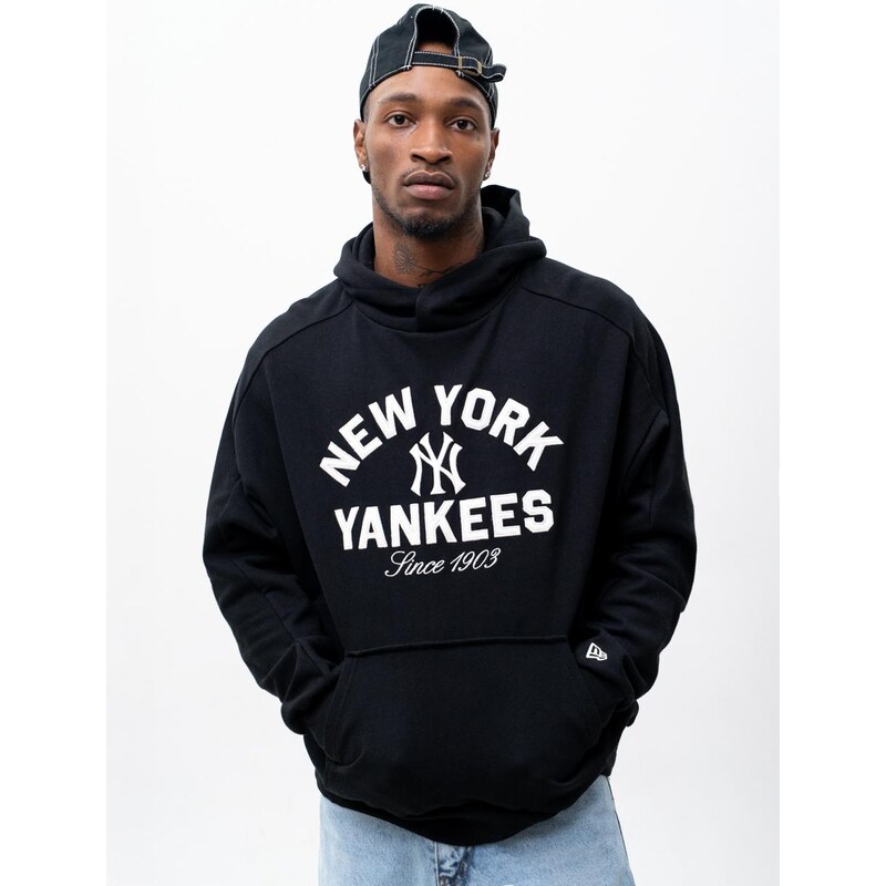 Pánská černá mikina s kapucí New Era MLB New York Yankees