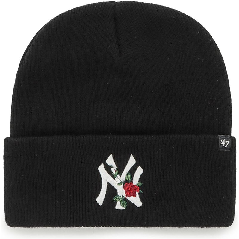 Černá zimní čepice 47 Brand NY New York Yankees Thorn