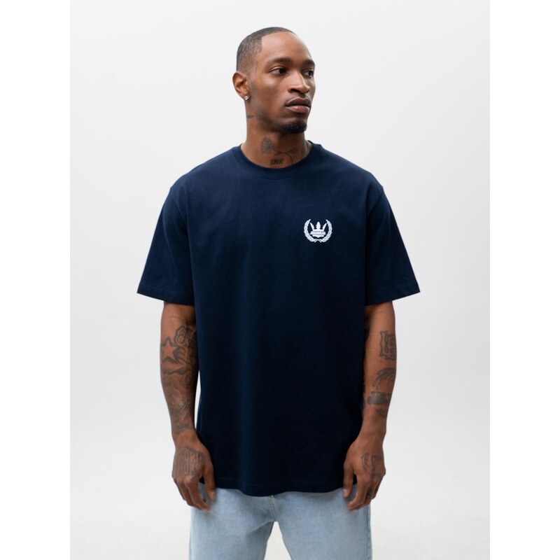 Pánské tmavě modré tričko s krátkým rukávem Oversize Jigga Wear
