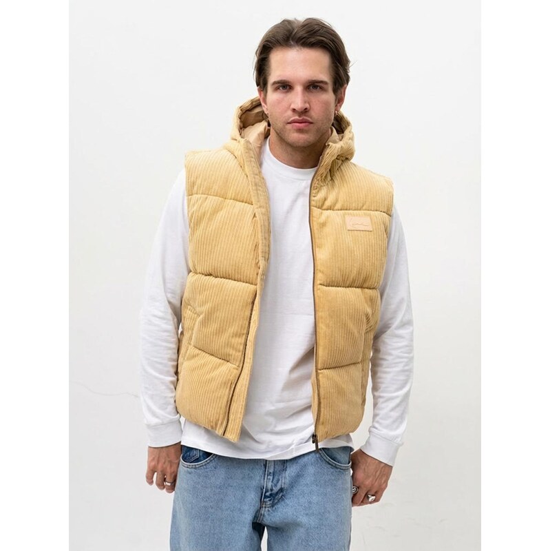 Pánská vestka Karl Kani Rubber Signature Corduroy Puffer v