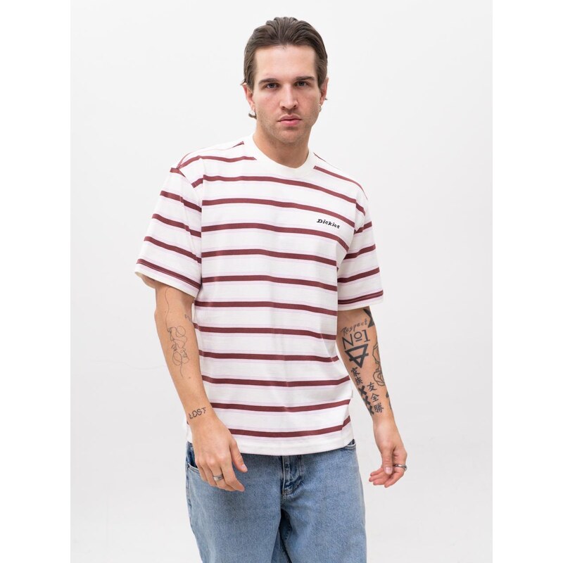 Pánské tričko s krátkým rukávem Dickies York Stripe, bílé
