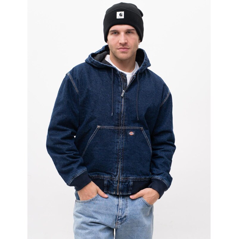 Pánská zimní bunda tmavě béžová Dickies Hilham Hooded Canvas