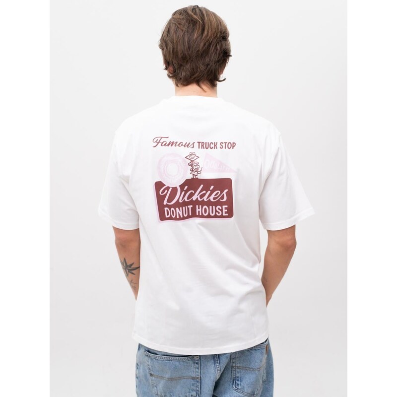 Pánské tričko s krátkým rukávem Dickies Donut House, bílé