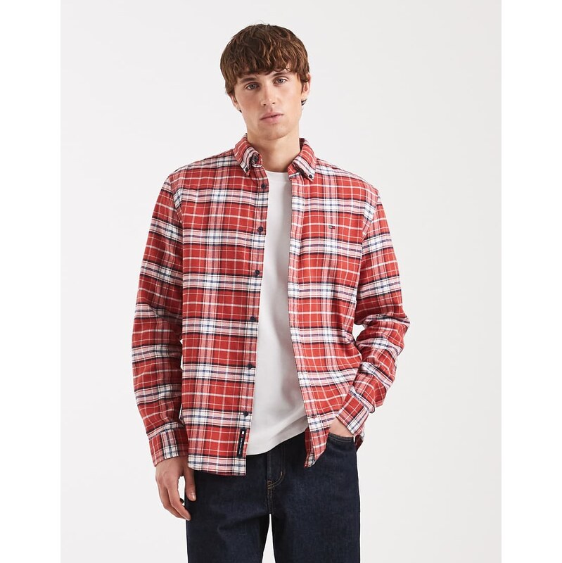 Tommy Jeans flannel check shirt in red