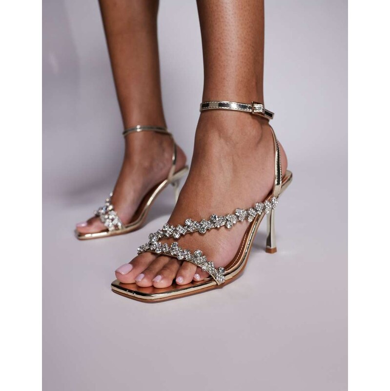 SIMMI Shoes Simmi London Hattie embellished sandals in gold