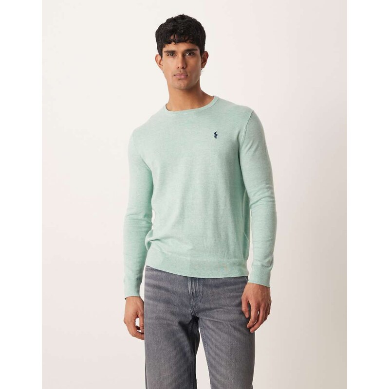 Polo Ralph Lauren icon logo slim fit fine knit cotton jumper in