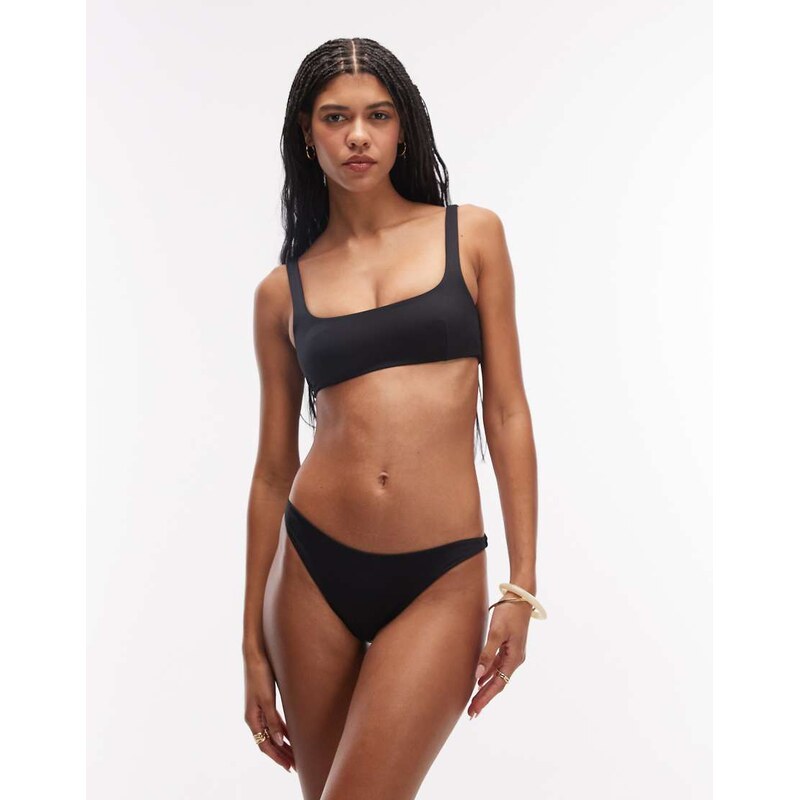 ARKET mix & match sqaure neck bikini top in black
