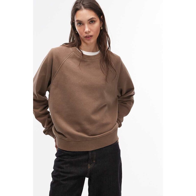 ARKET cotton terry sweatshirt in mushroom-Neutral 112881429
