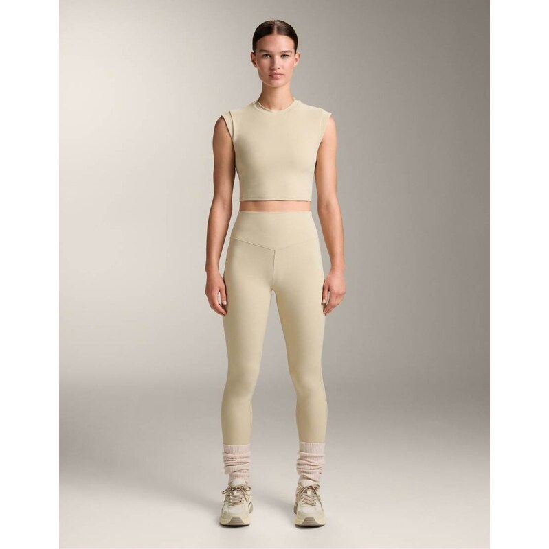 OYSHO Evermove 65cm high rise ankle-length leggings in beige-Neutral 112881486