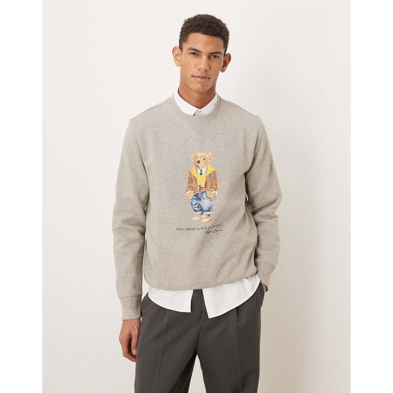 Polo Ralph Lauren bear sweatshirt in grey
