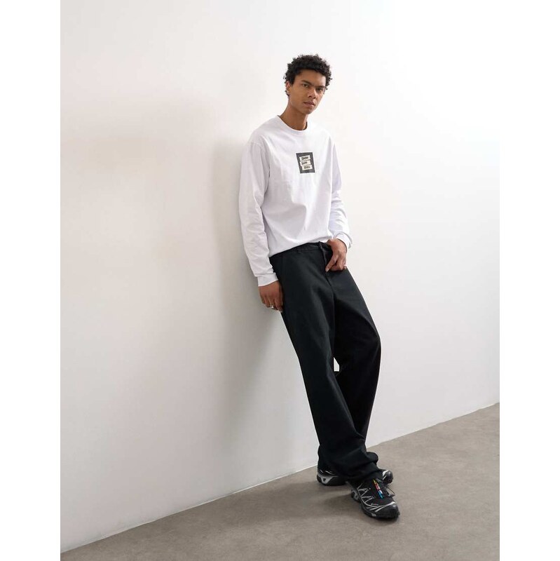Topman straight chino in black