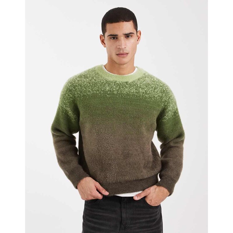 Cotton On boxy fit jumper in green ombre