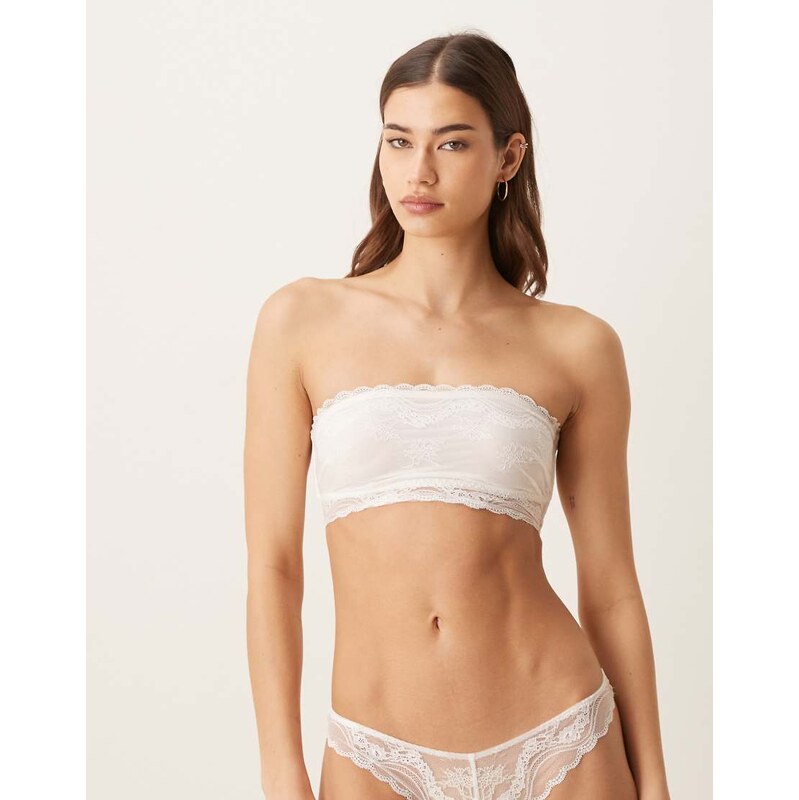 Free People spring fever bandeau bra in white alyssum 112882647
