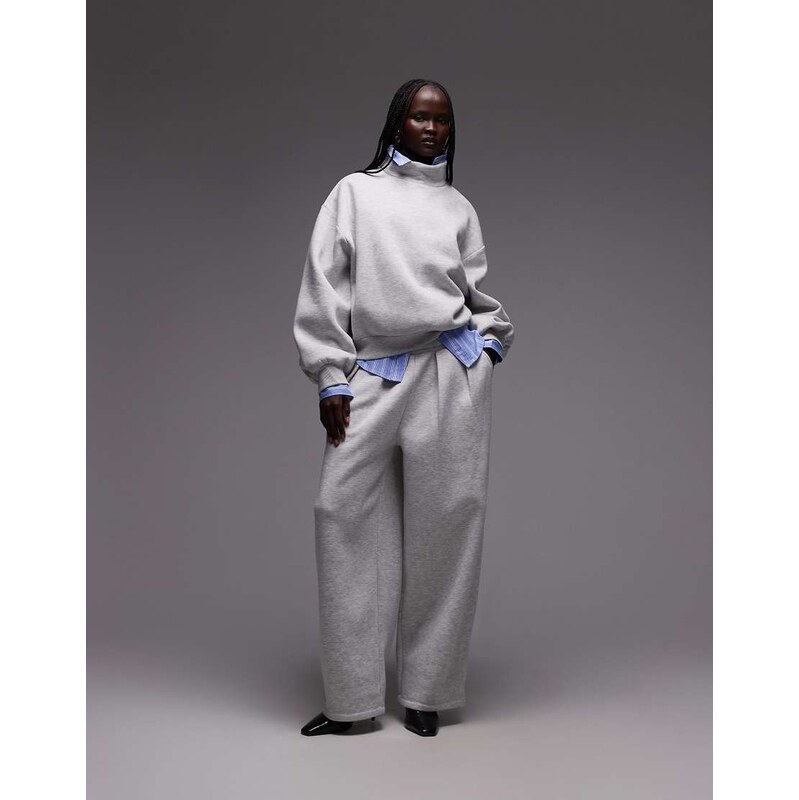 ASOS DESIGN baggy fit co-ord trousers in grey
