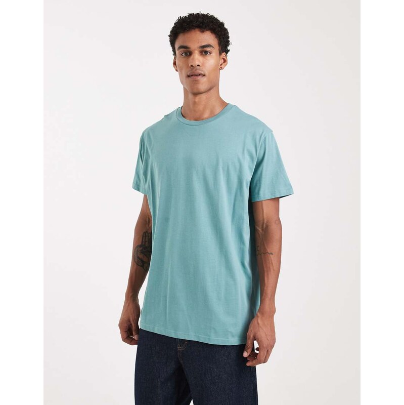 Brave Soul oversized crew neck t-shirt in smoky green