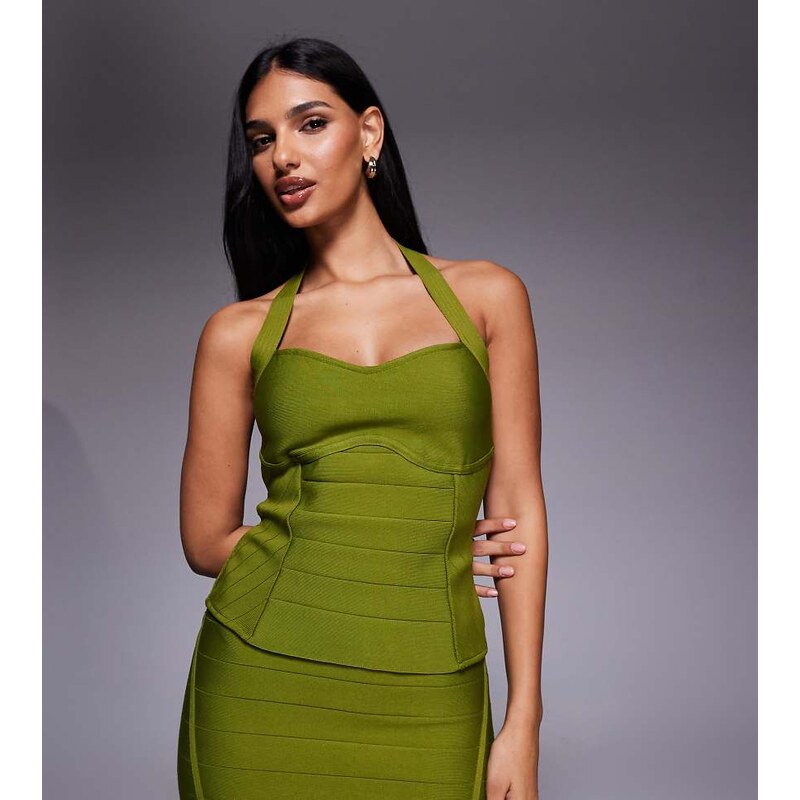 Kaiia exclusive premium sculpting bandage sweetheart halterneck