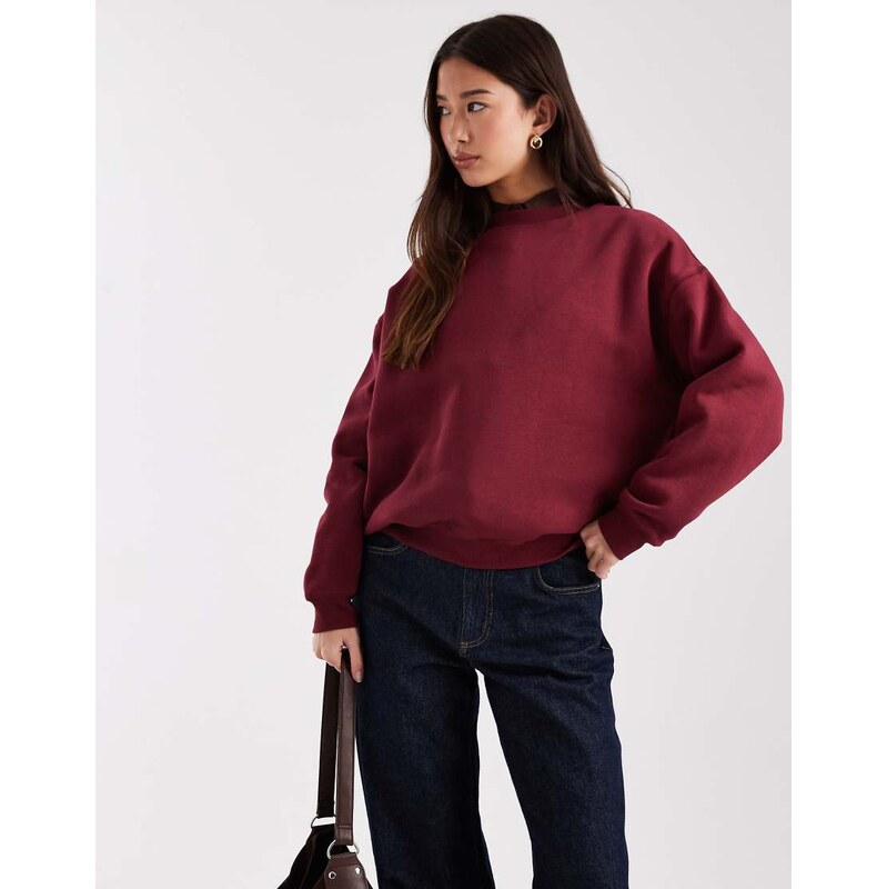 Cotton On sweatshirt in cherrywood-Red