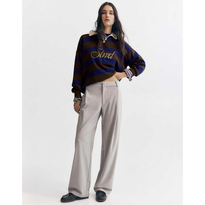 Pull&Bear Tailored darted pants in beige-Neutral 112882925