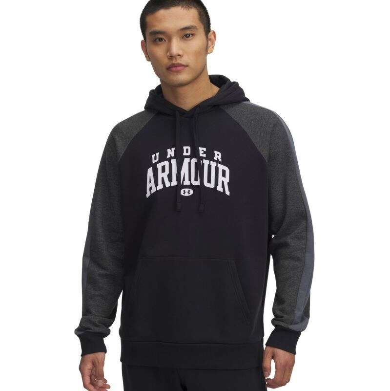 Pánská mikina Under Armour Rival Fleece Colorblock Hoodie black