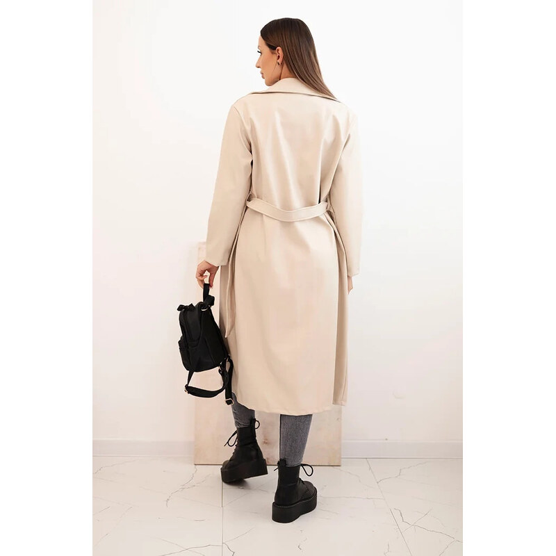 Dámský model 21867844 kabát béžový New Collection Italy - NEWS