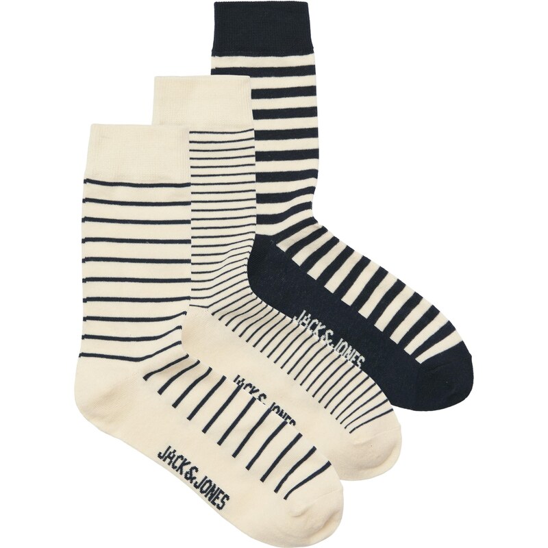JACK & JONES Ponožky JACGALE světle béžová / černá