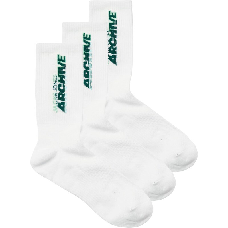 JACK & JONES Ponožky JACBRAT zelená / limetková / bílá