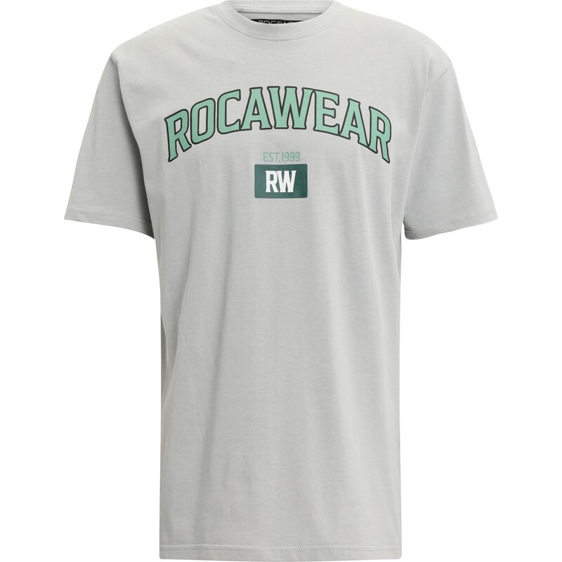 ROCAWEAR Tričko šedá / rákos / černá