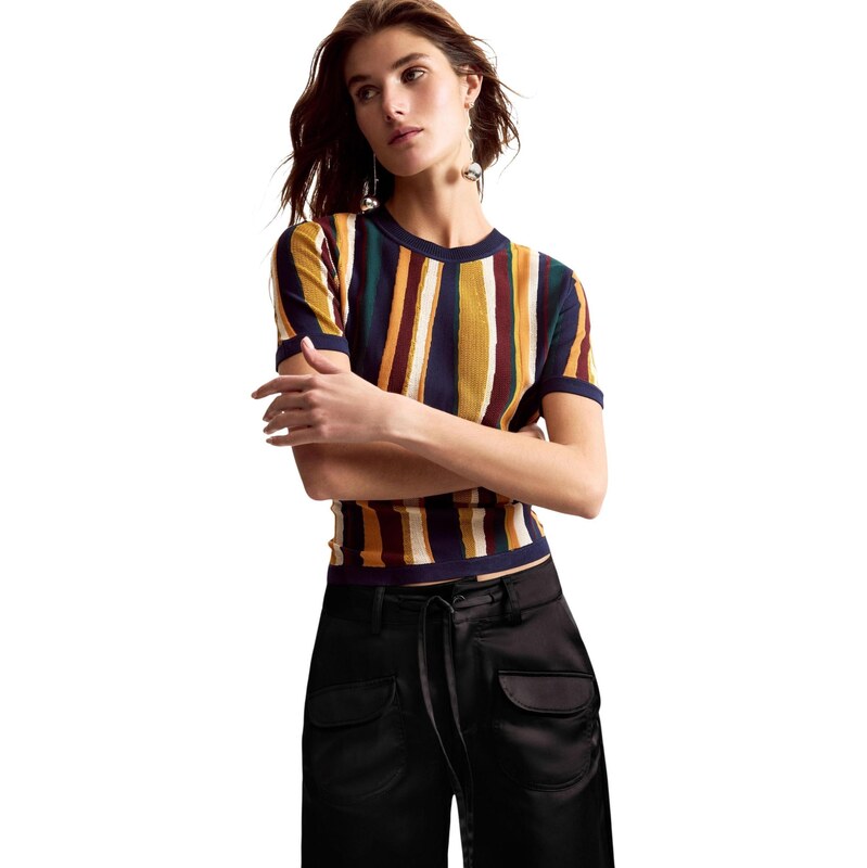 Desigual pruhované tričko 112885396