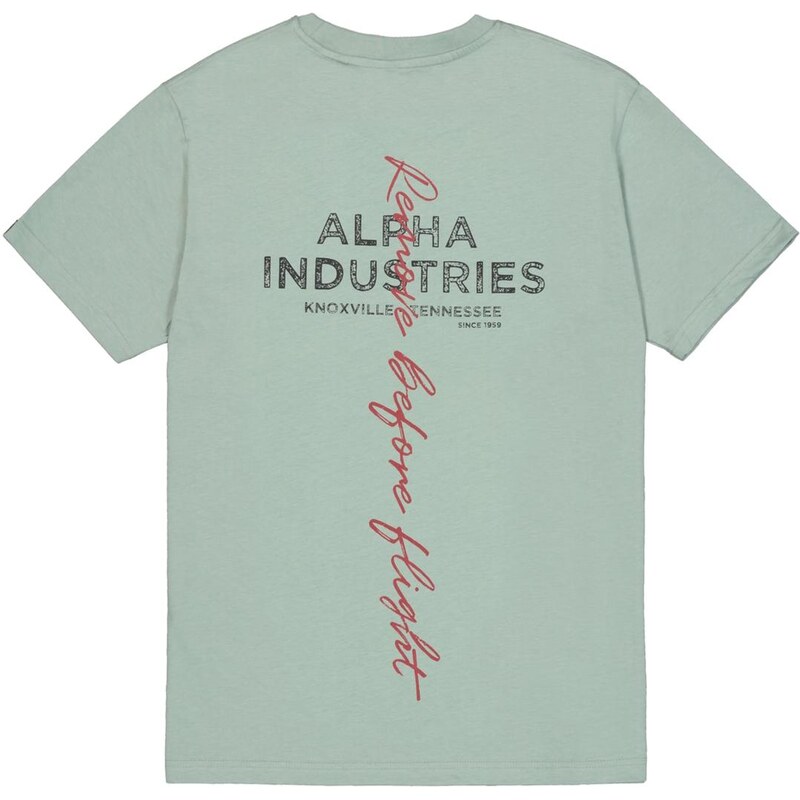 ALPHA INDUSTRIES Tričko pastelově zelená