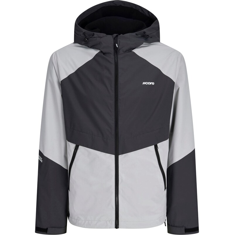 JACK & JONES Přechodná bunda JCOCLUB grafitová / světle šedá