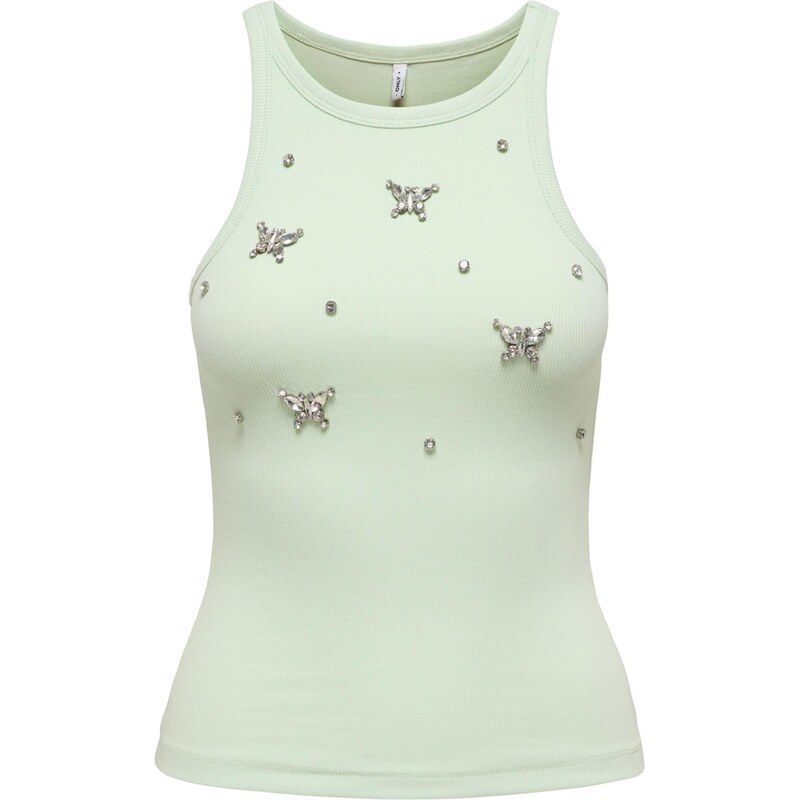 ONLY Top ONLFILIZ pastelově zelená / stříbrná 112887378