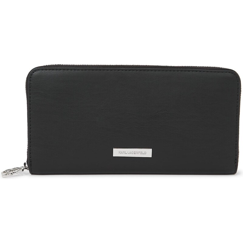Karl Lagerfeld Peněženka Ikon Smooth Continental černá