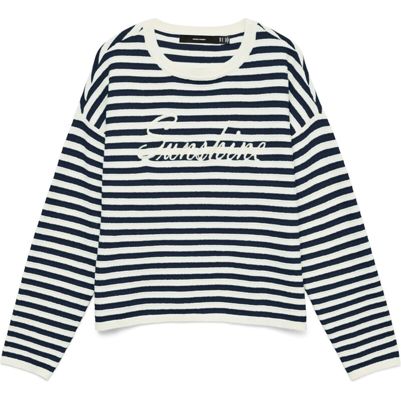 VERO MODA Svetr VMAPPLE béžová / černá