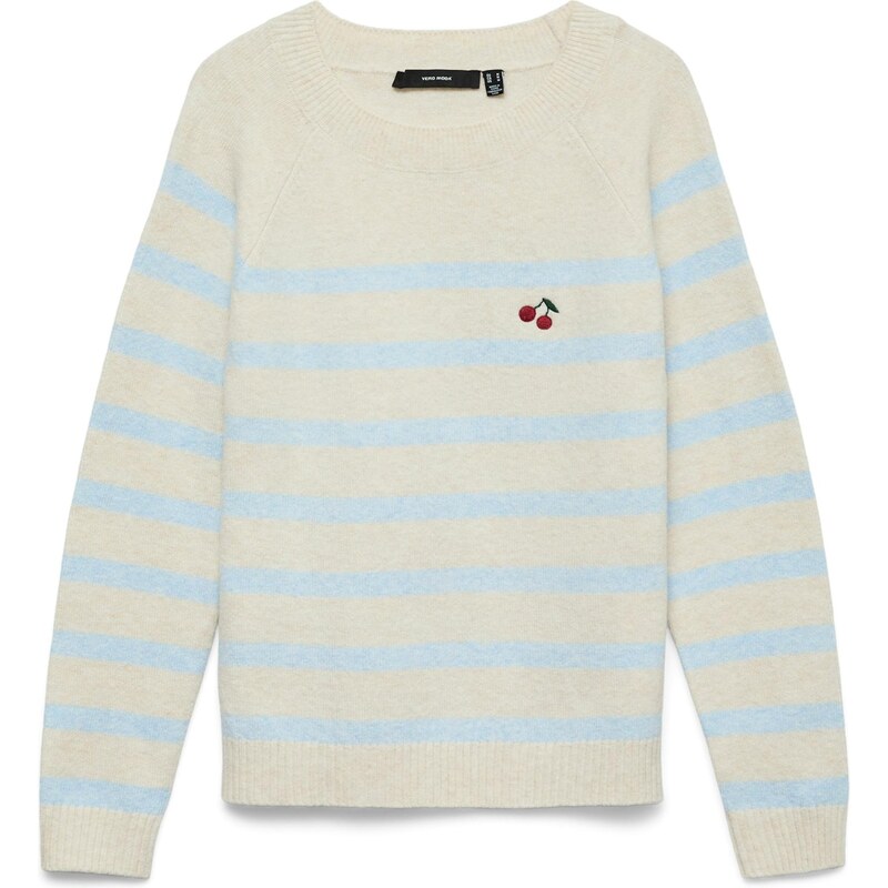 VERO MODA Svetr VMDOFFY krémová / světlemodrá / zelená /