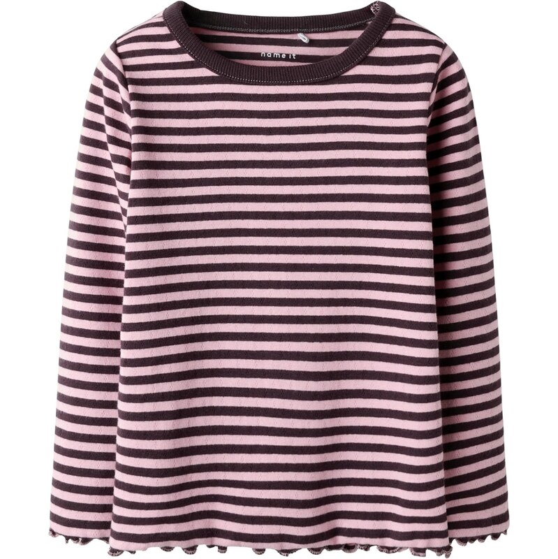 NAME IT Tričko NMFBENSA lilek / růže