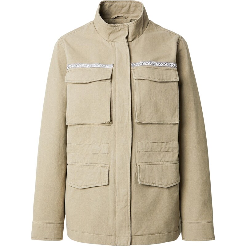 ONLY Přechodná bunda 'ONLELENA' khaki / stříbrná