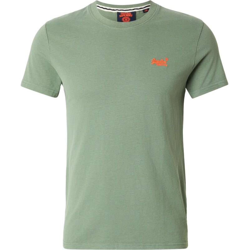 Superdry & Co Tričko VINTAGE světle zelená / tmavě oranžová