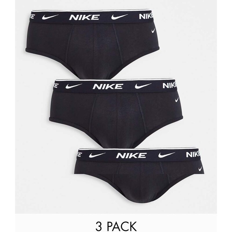 Nike Essential Cotton Stretch 3 pack briefs in black