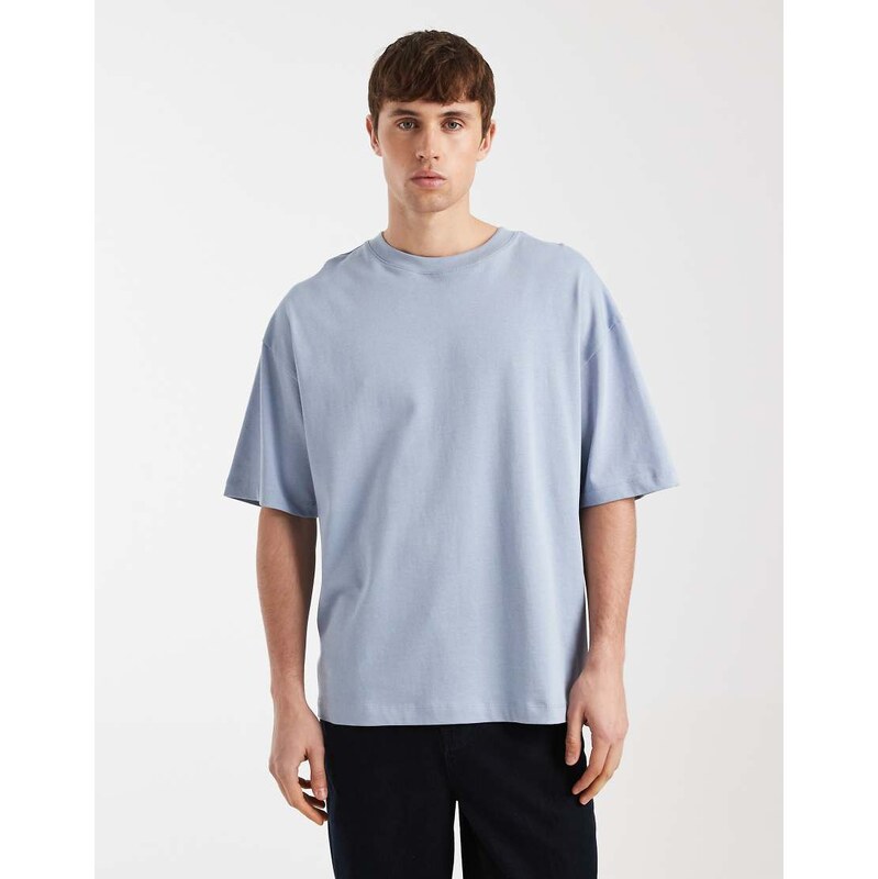 ASOS DESIGN heavyweight oversized t-shirt in blue