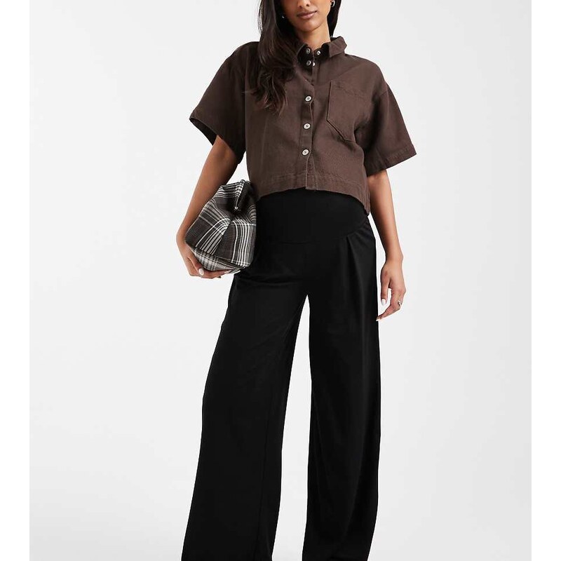 Mama.licious Mamalicious Maternity foldable waistband wide leg