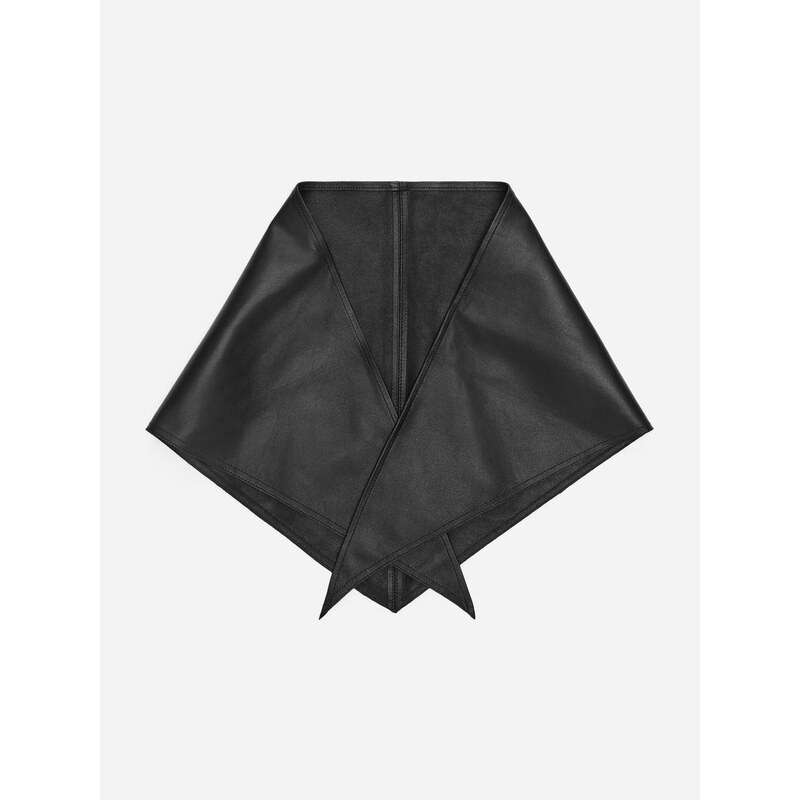 H&M - Kožený trojúhelníkový šátek - černá 112911814