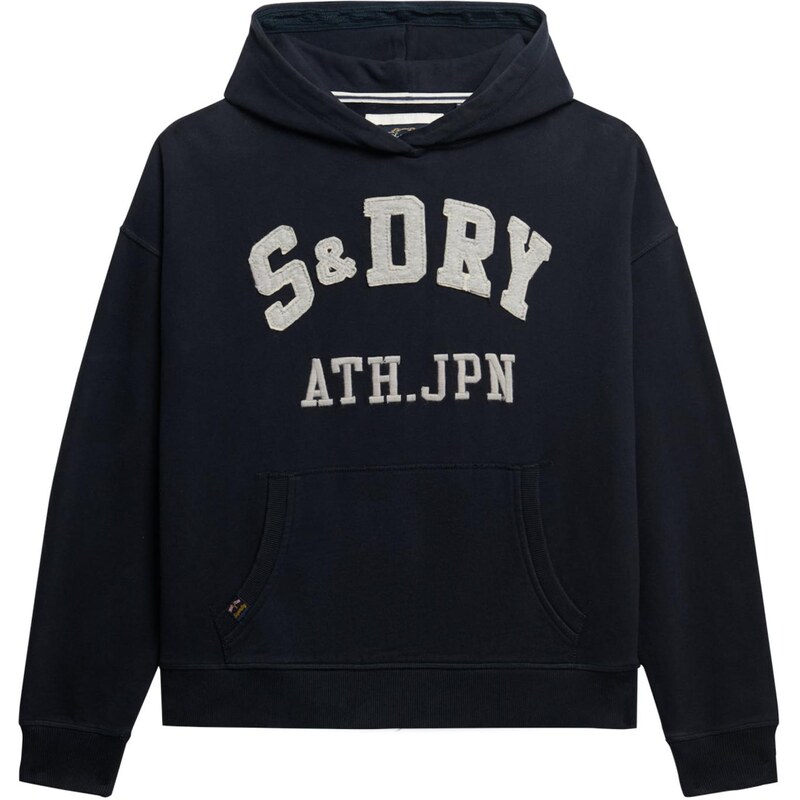 Superdry & Co Mikina Athletic Essentials marine modrá / bílá