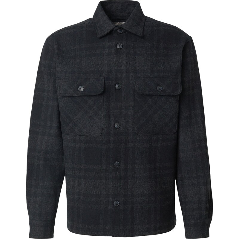 JACK & JONES Košile JWHRAYMOND tmavě šedá / černá