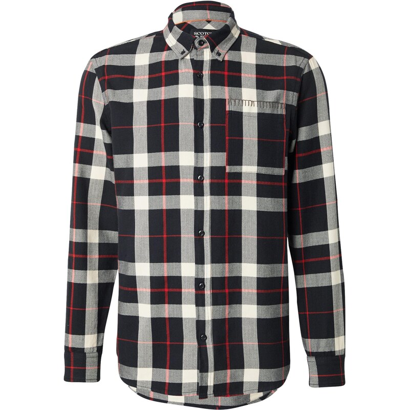 SCOTCH & SODA Košile světle béžová / červená / černá