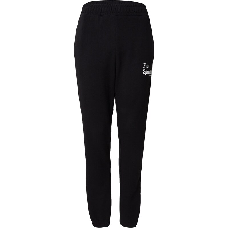 FILA Sportovní kalhoty LESGES černá / bílá