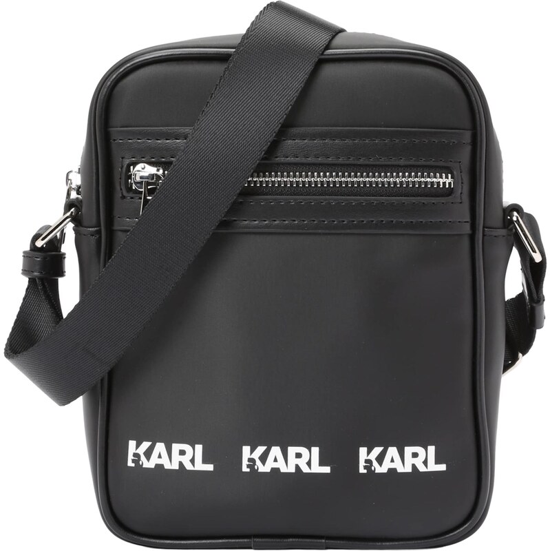 Karl Lagerfeld Taška přes rameno černá / bílá